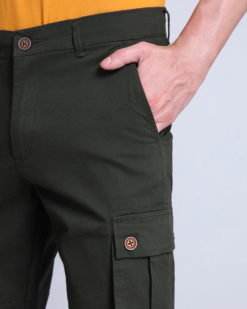 Hunter Green Stretch Cotton Cargo - Image 5