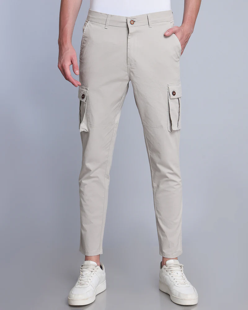 Pletinum Gray Stretch Cotton Cargo