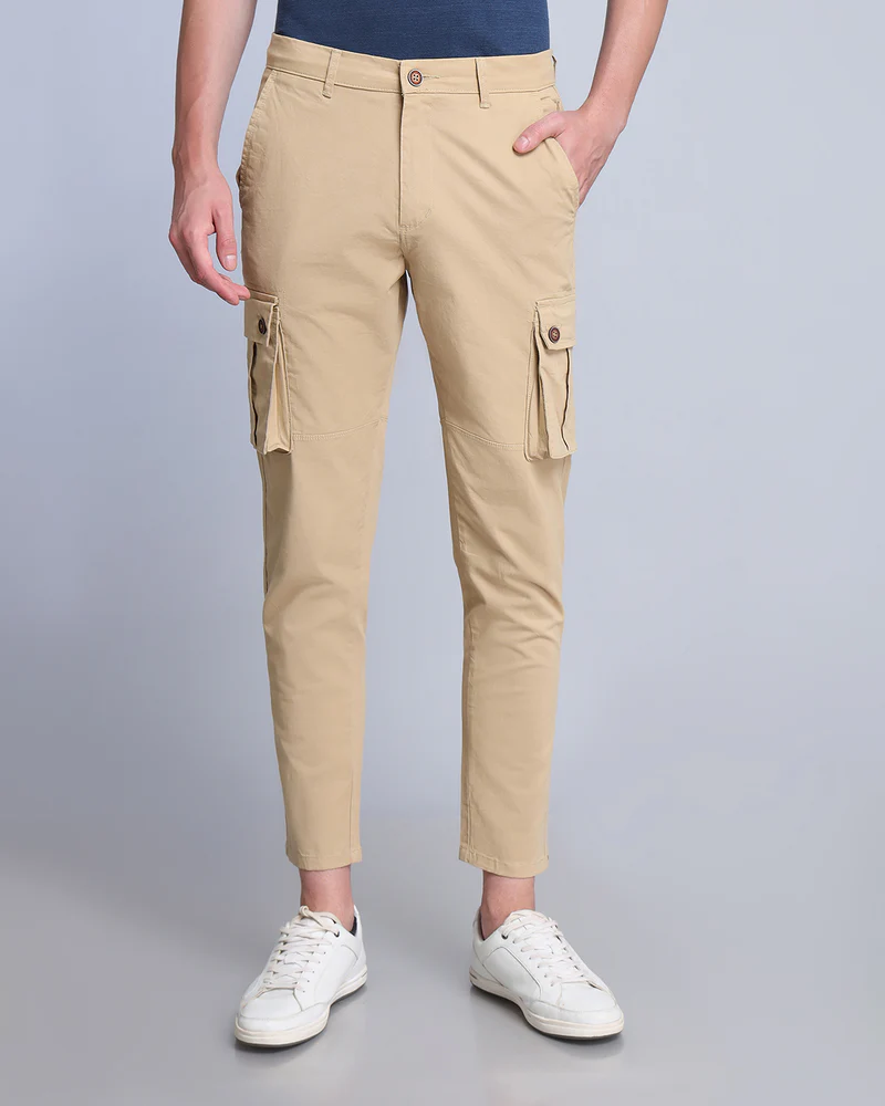 Sandstone Khaki Stretch Cotton Cargo - Image 3