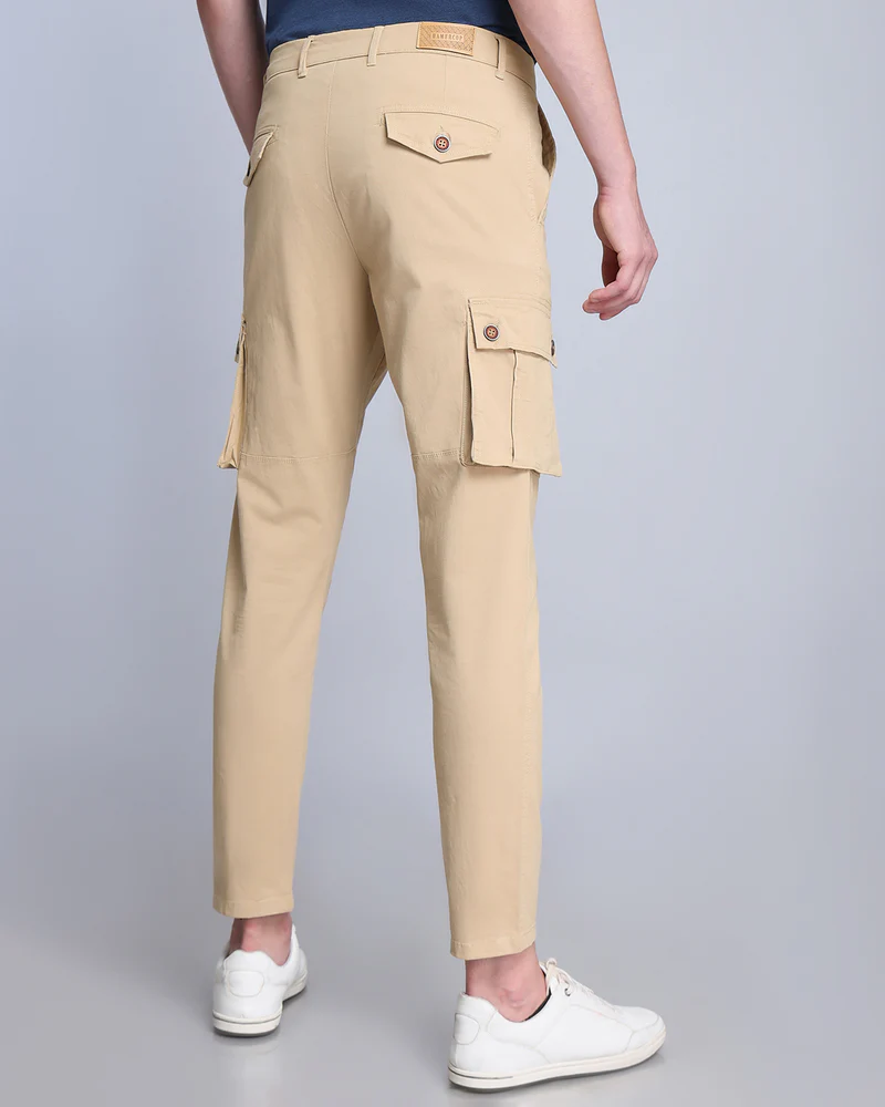 Sandstone Khaki Stretch Cotton Cargo - Image 5