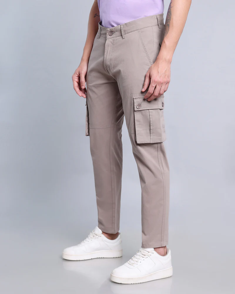 Steel Gray Stretch Cotton Cargo - Image 3