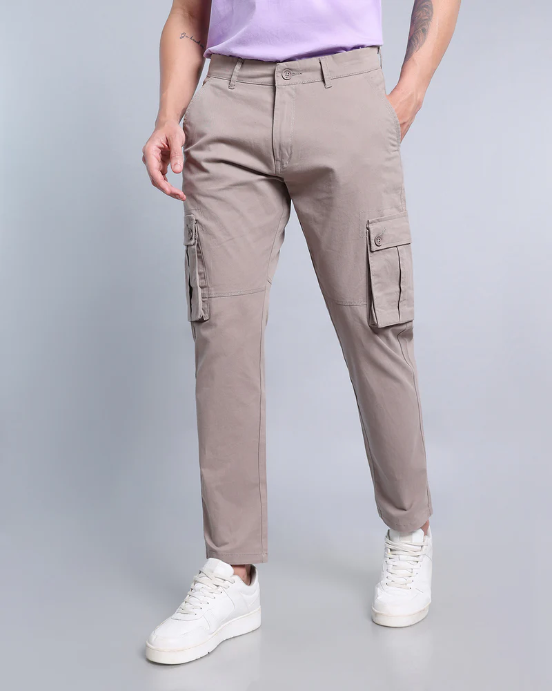 Steel Gray Stretch Cotton Cargo - Image 4