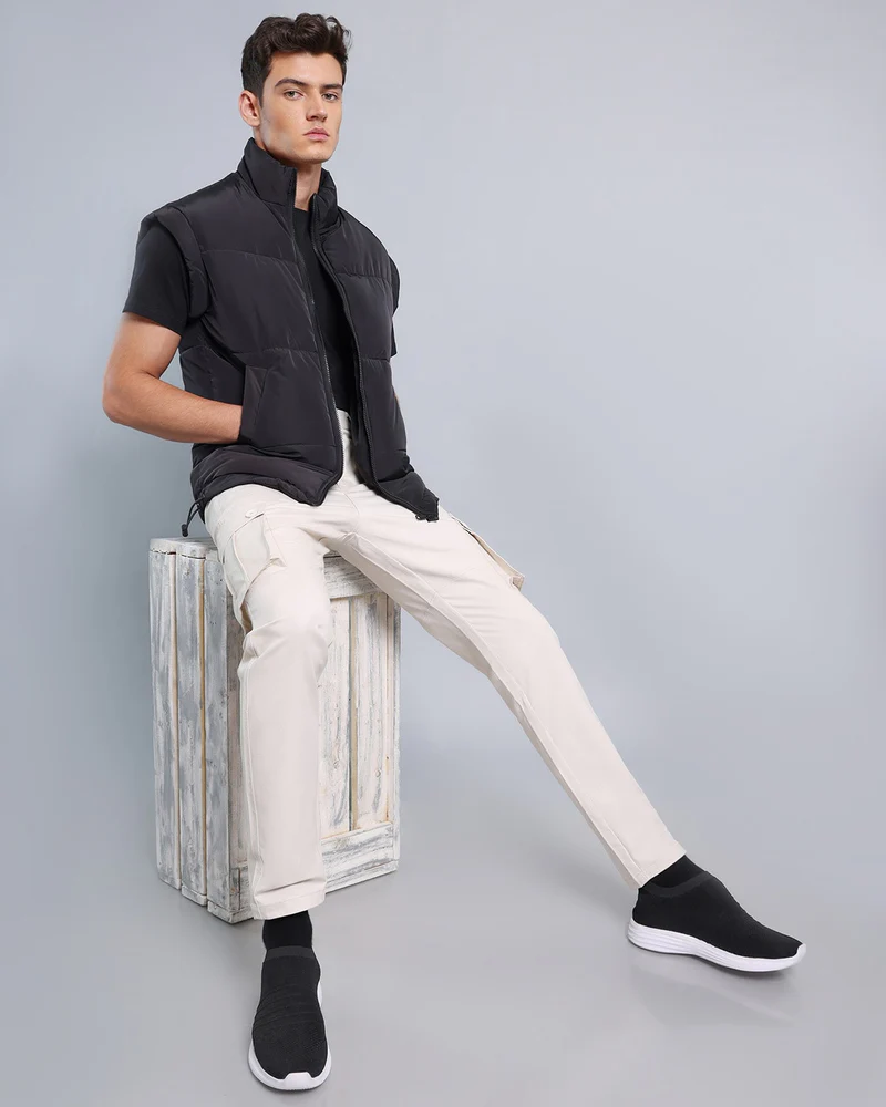 Coconut Cream Stretch Cotton Cargo