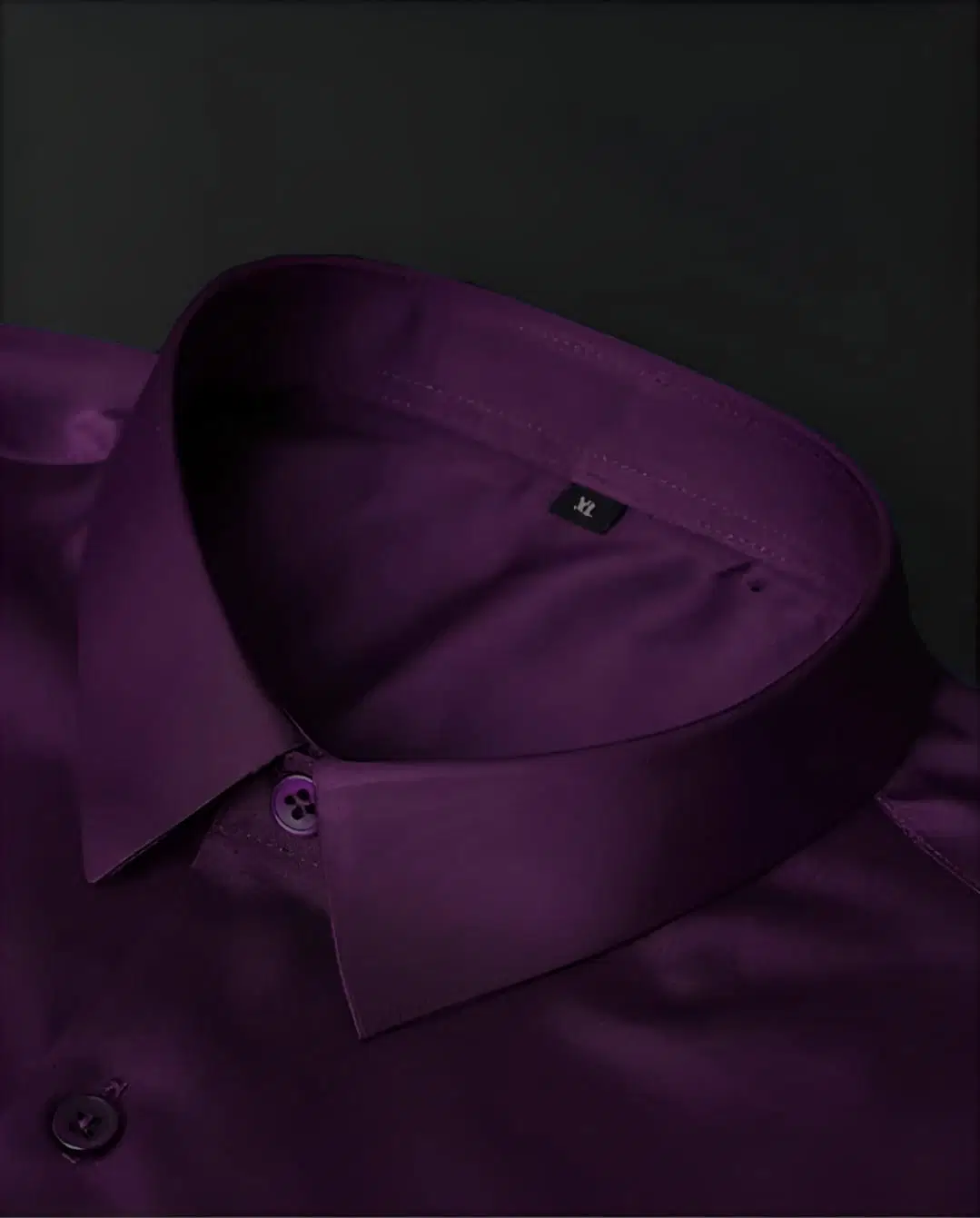 OQUENT Satin Regular Fit Solids Full Sleeves Men's Casual Shirt - Purple ( Pack of 1 ) - Image 4
