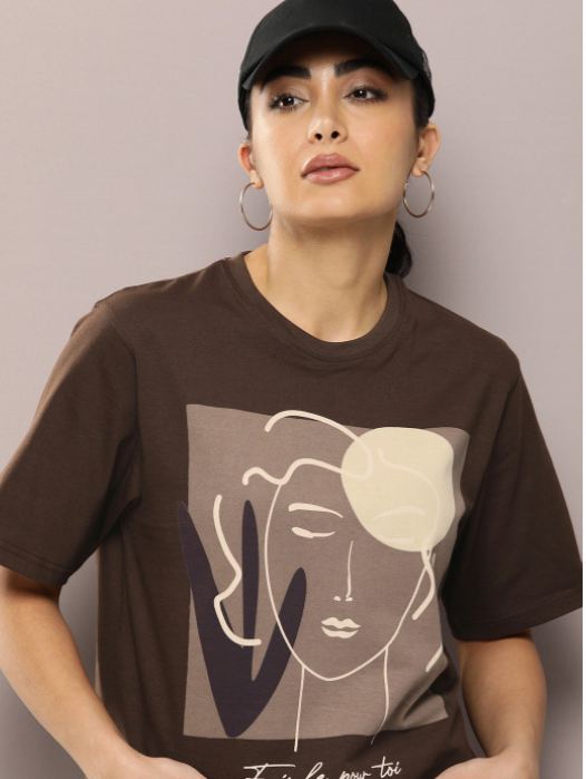 Graphic Printed Oversized Pure Cotton T-shirt - Image 5