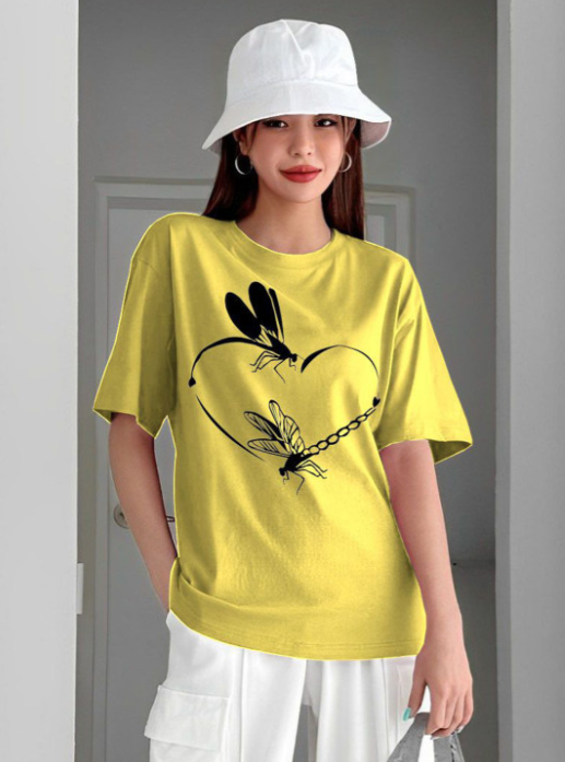 Women Graphic Printed Drop-Shoulder Sleeves Regular Oversized T-shirt