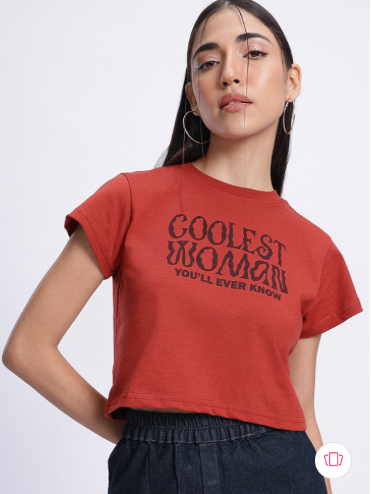 glitchez Typography Printed T-shirt - Image 6