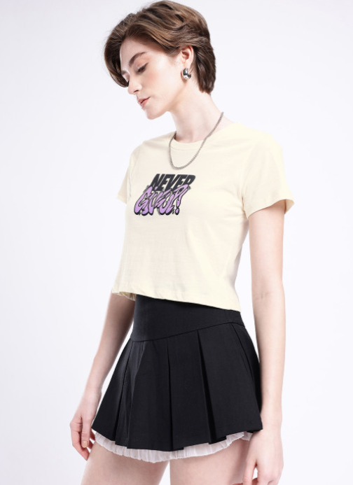 glitchez Typography Printed T-shirt - Image 5