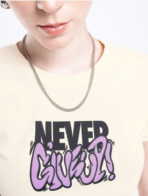 glitchez Typography Printed T-shirt - Image 2