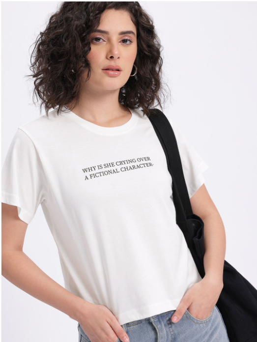 glitchez Typography Print Regular Fit T-shirt - Image 5