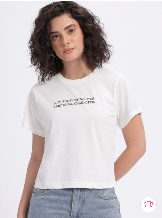 glitchez Typography Print Regular Fit T-shirt - Image 4