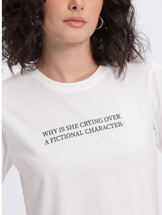 glitchez Typography Print Regular Fit T-shirt - Image 3