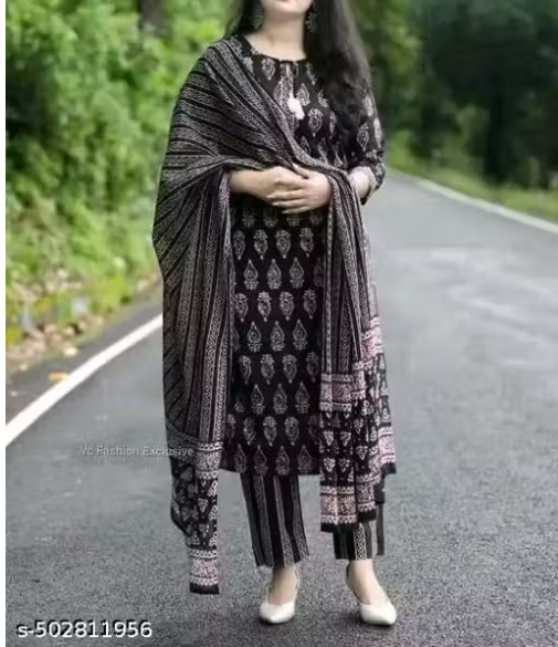 KURTI & PANT & DUPATTA SET/PLUS SIZE/BIG SIZE/PARTI WIRE KURTI PANT DUPATTA/PERMIUM QUALITY/TRANDING KURTI PANT DUPATTA