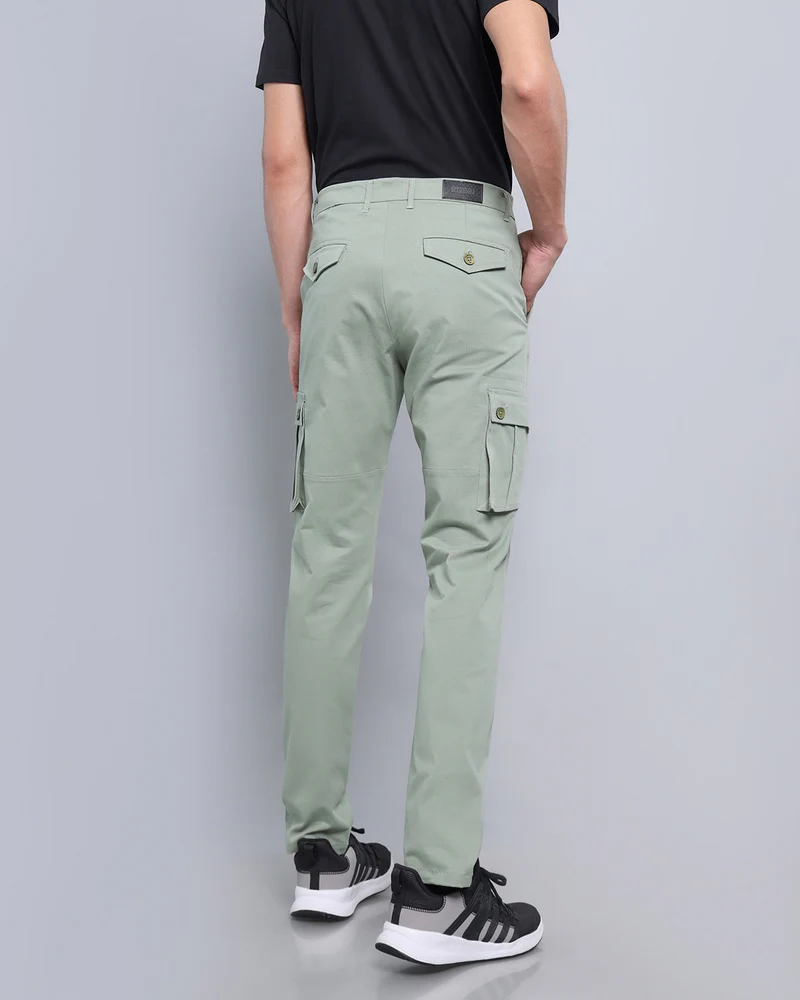 Russian Green Stretch Cotton Cargo - Image 2