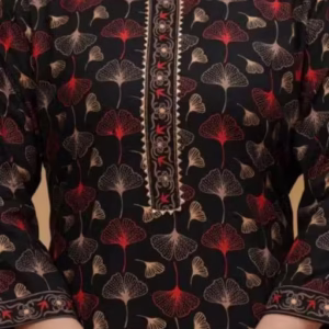 Shreeji Garment Rayon printed black kurti for women